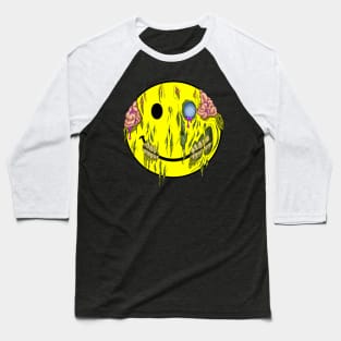 Happy Zombie Face Baseball T-Shirt